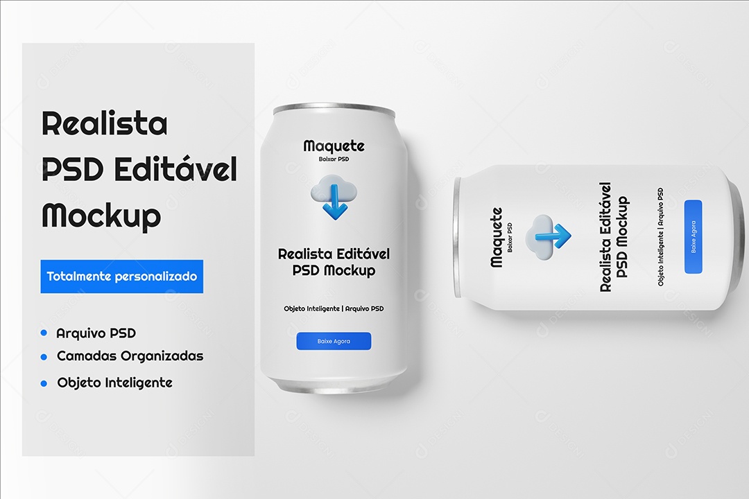 Mockup De Lata PSD Editável