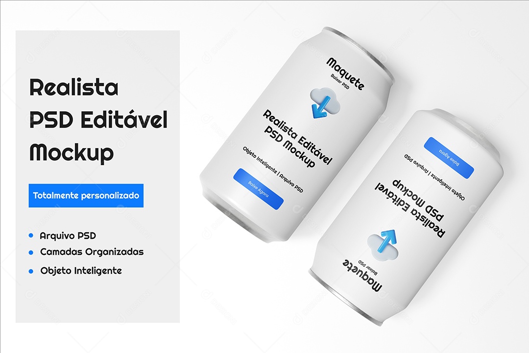 Mockup De Lata PSD Editável