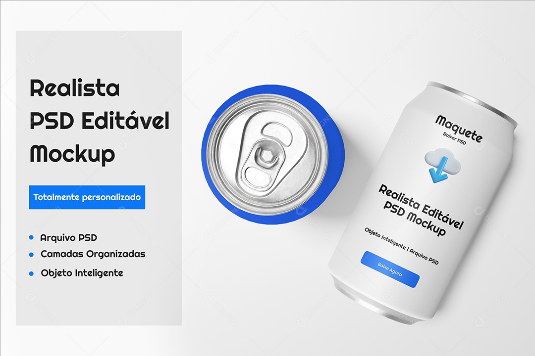 Mockup De Lata PSD Editável