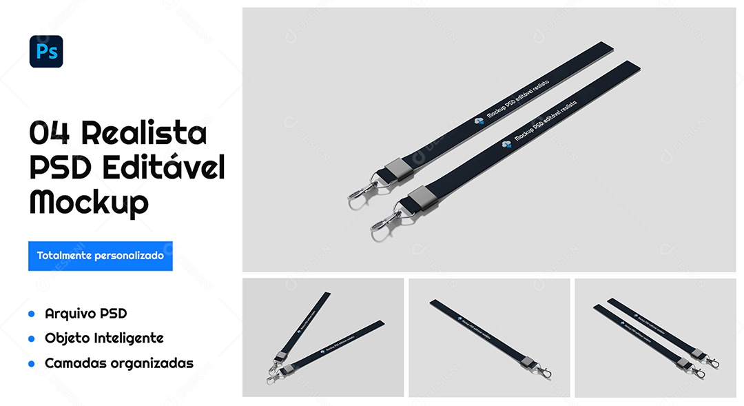 Mockup De Cordões PSD Editável