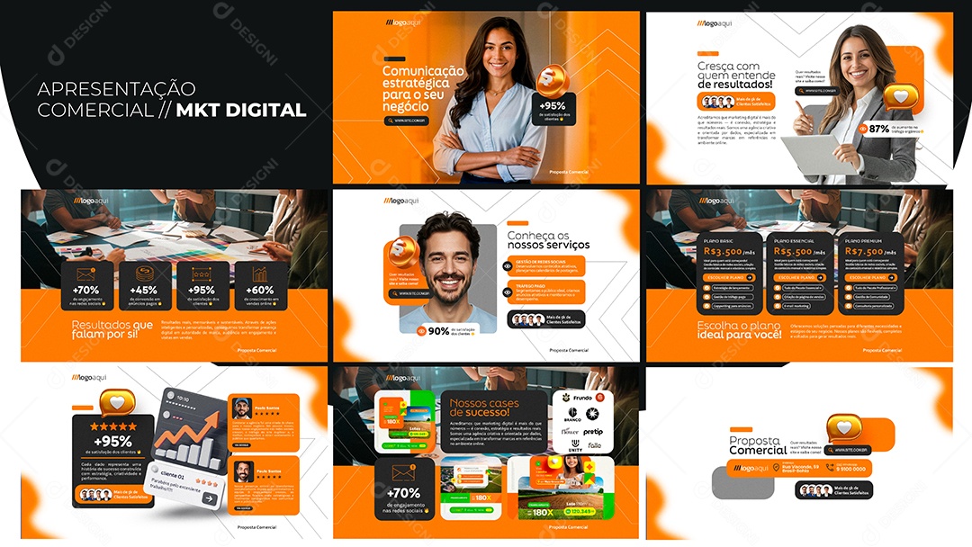 Apresentação Comercial Marketing Digital PSD Editável