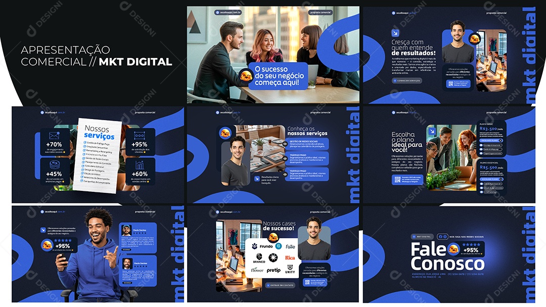 Apresentação Comercial Marketing Digital PSD Editável