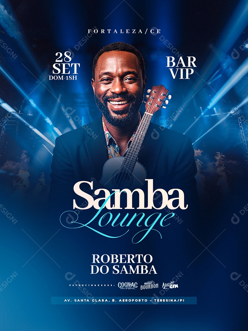 Flyer Samba Lounge Social Media PSD Editável
