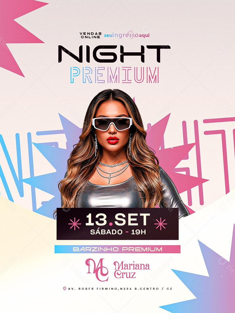 Flyer Night Premium Social Media PSD Editável