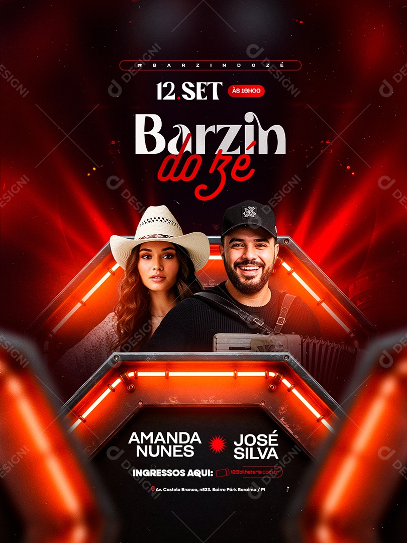Flyer Barzin do Zé Social Media PSD Editável