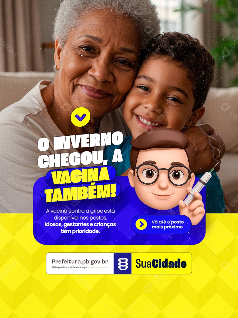 Prefeitura O Inverno Chegou Social Media PSD Editável