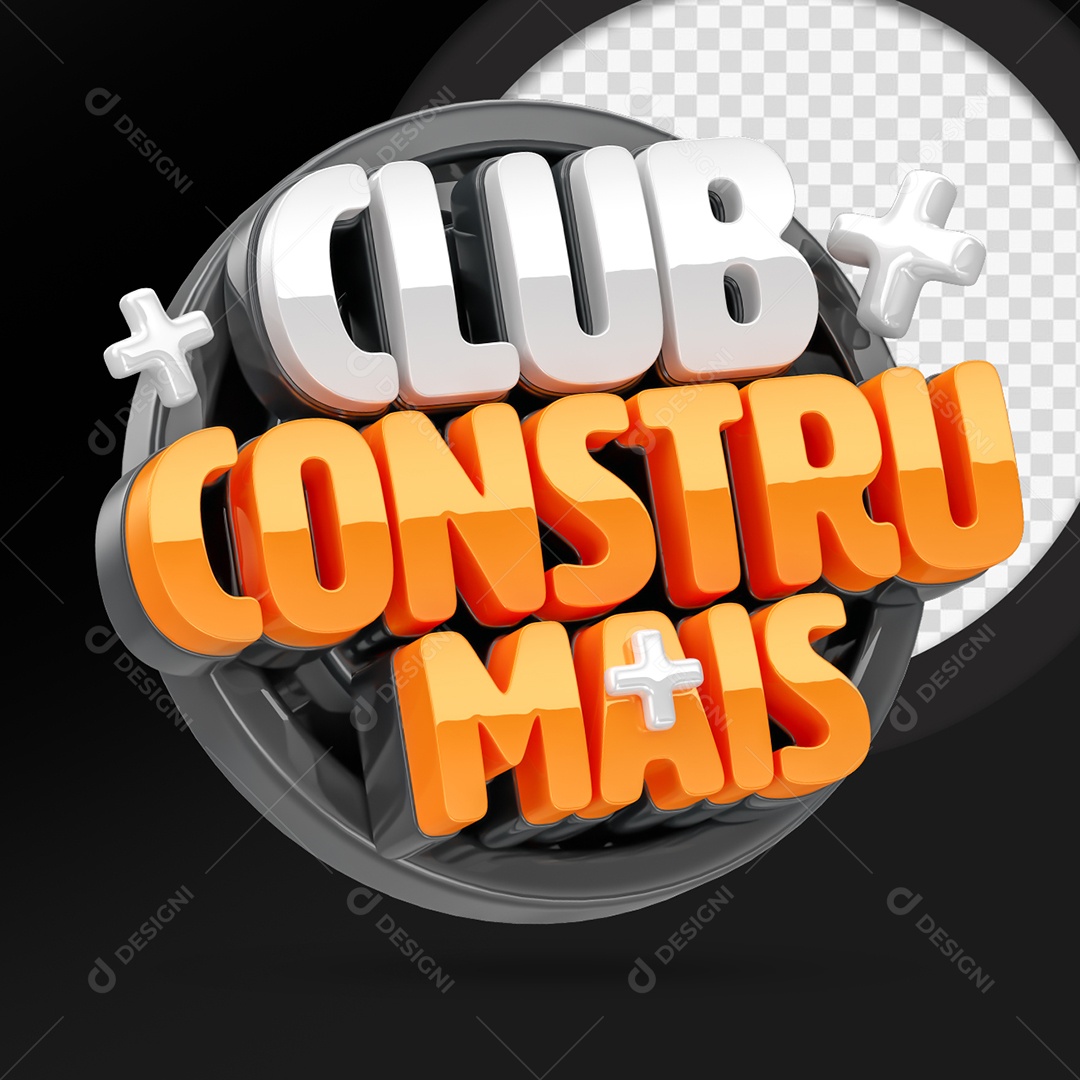 Club Constru Mais Selo 3D para Composição PSD