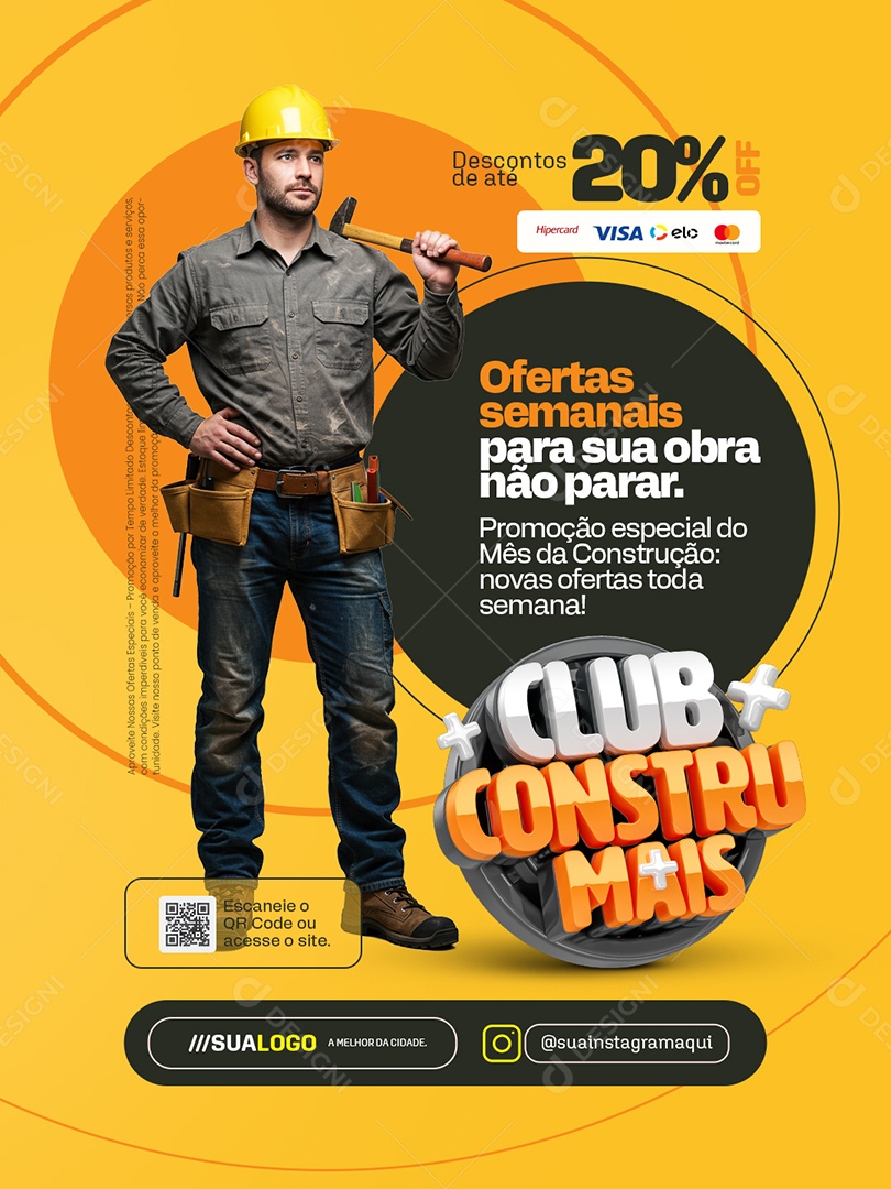 Club Constru Mais Construção Ofertas Semanais Social Media PSD Editável