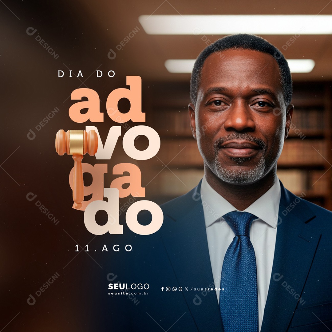 Dia do Advogado 11 de Agosto Social Media PSD Editável