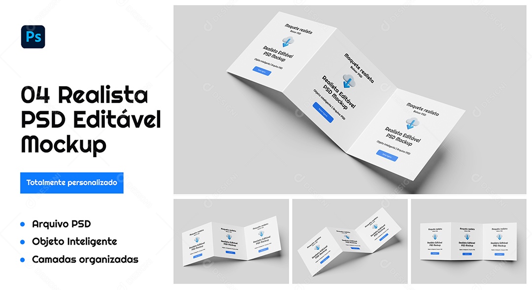 Mockup Papel A4 PSD Editável
