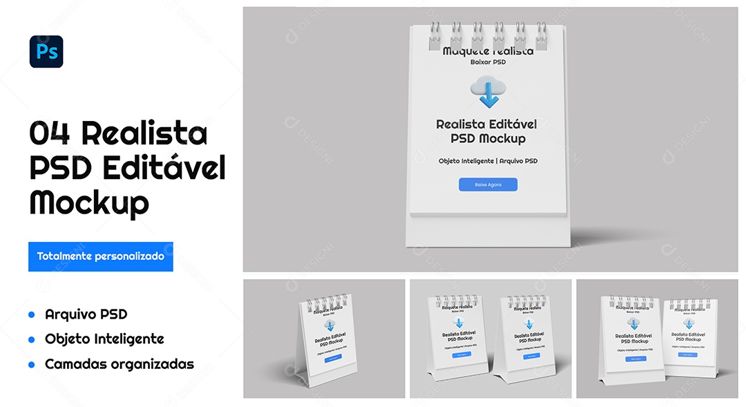 Mockup De Bloco De Notas PSD Editável