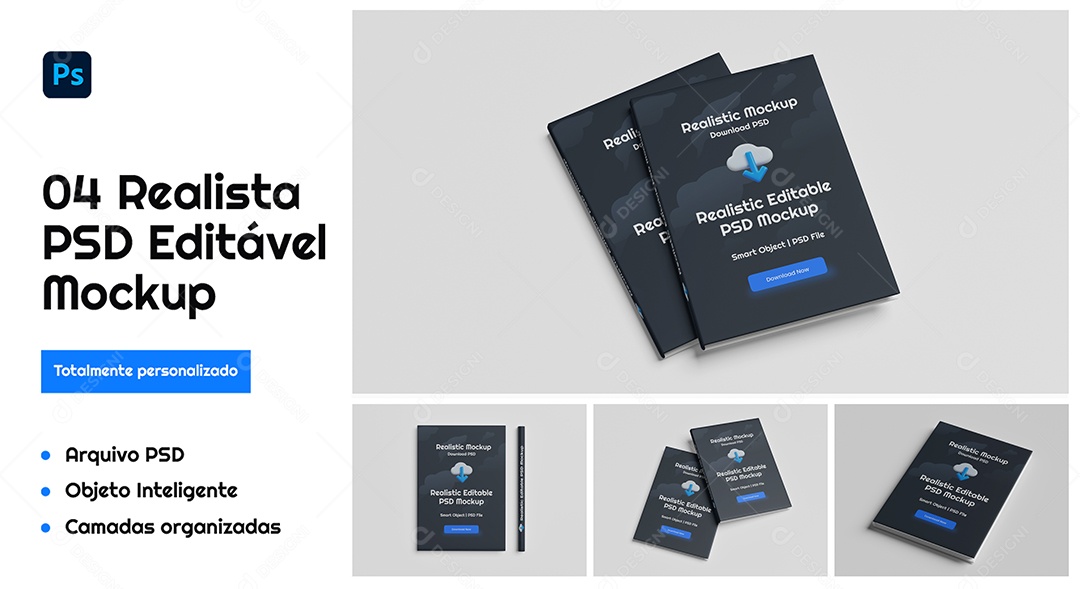 Mockup De Livro PSD Editável