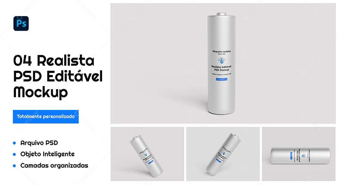 Mockup De Pilhas PSD Editável