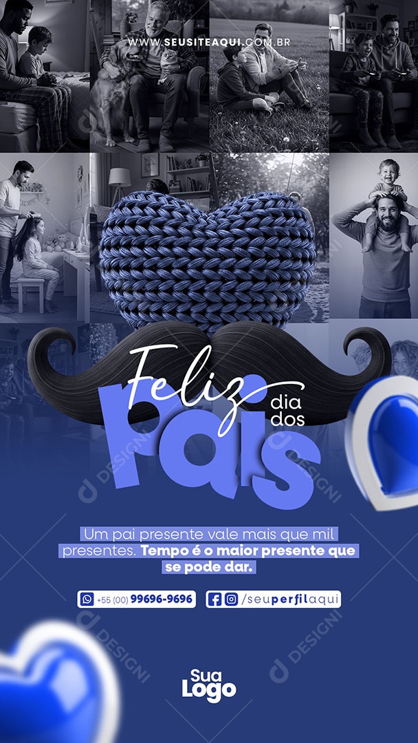 Story Feliz Dia dos Pais Social Media PSD Editável
