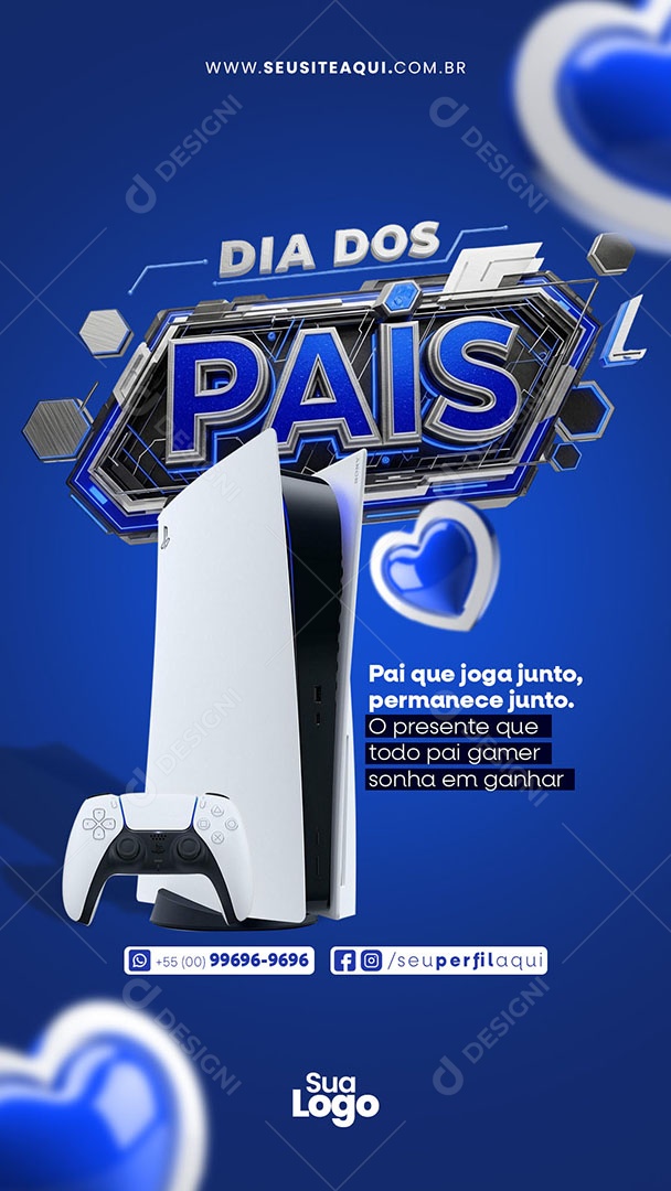 Story Feliz Dia dos Pais Social Media PSD Editável