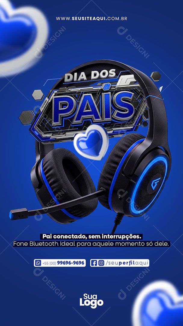 Story Feliz Dia dos Pais Social Media PSD Editável