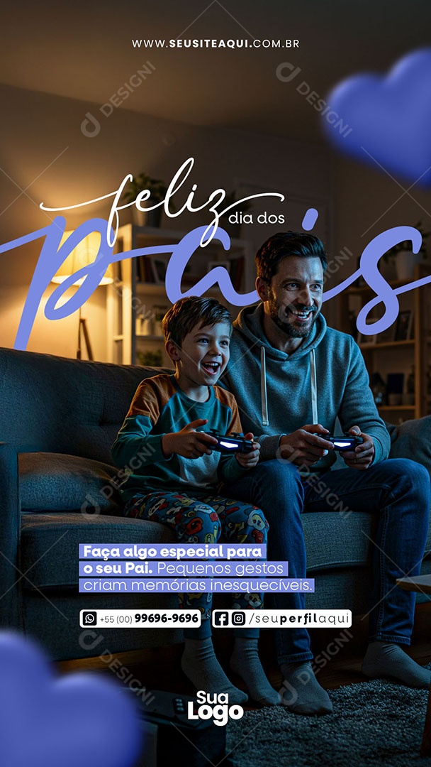 Story Feliz Dia dos Pais Faça Algo Especial Para O Seu Pai Social Media PSD Editável