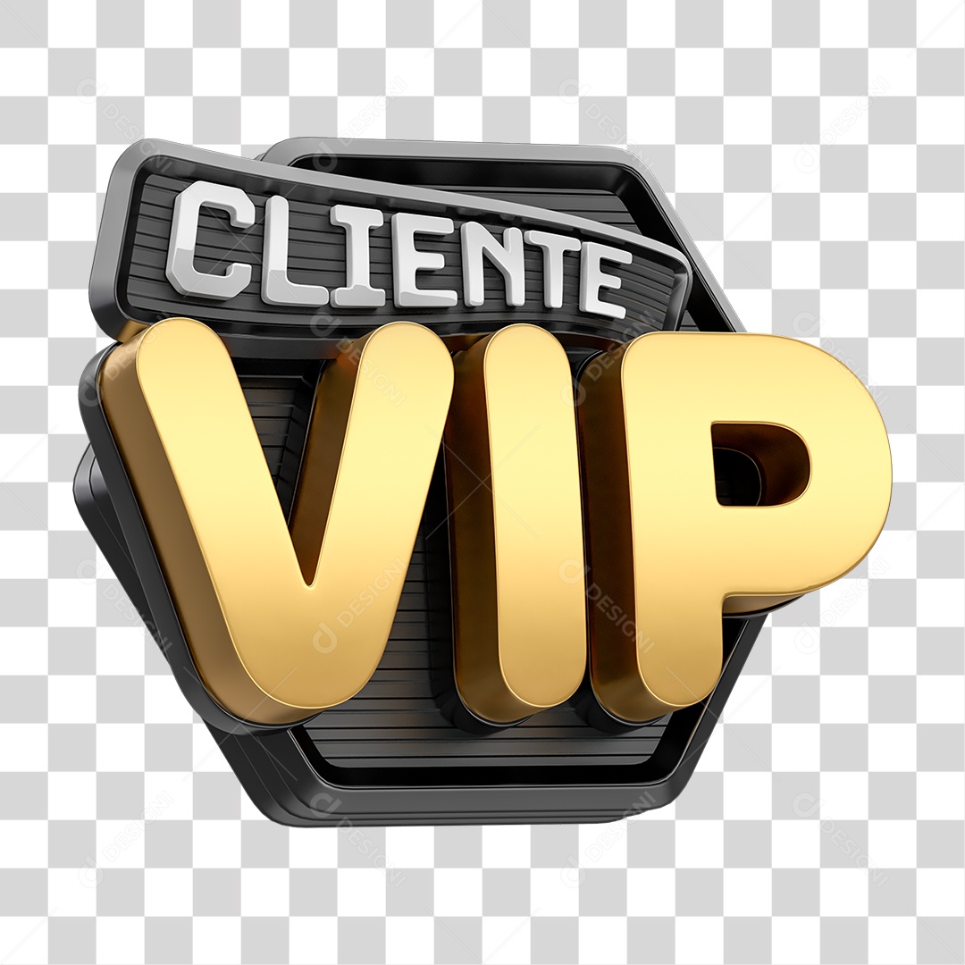 Selo 3D Cliente Vip PNG Transparente