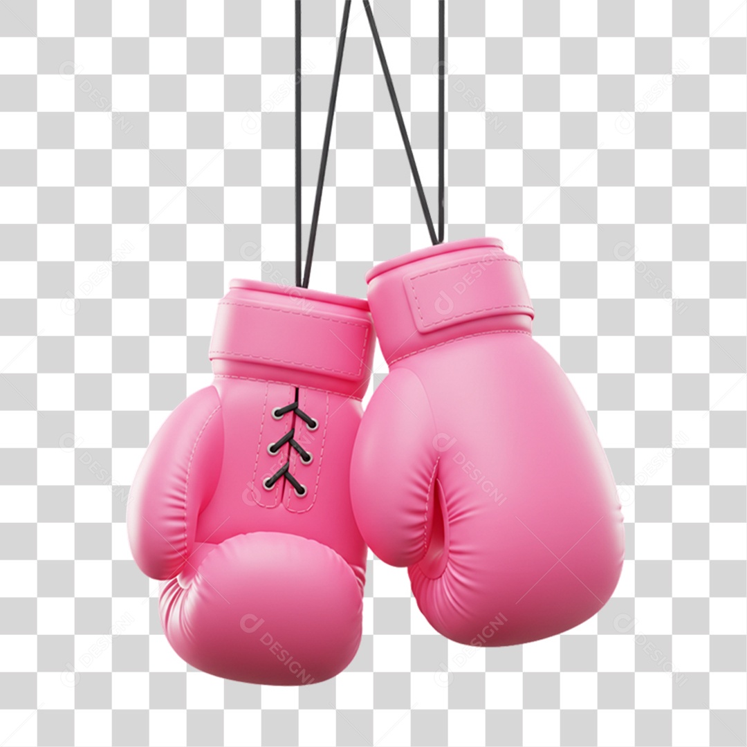 Elemento 3D Outubro Rosa Campanha Luta Contra o Câncer de Mama PNG Transparente