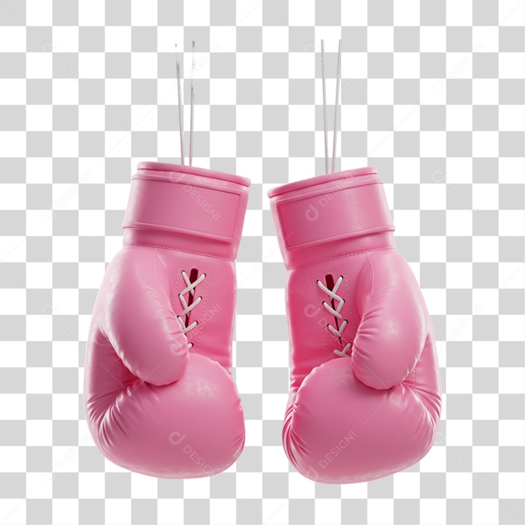 Elemento 3D Outubro Rosa Campanha Luta Contra o Câncer de Mama PNG Transparente