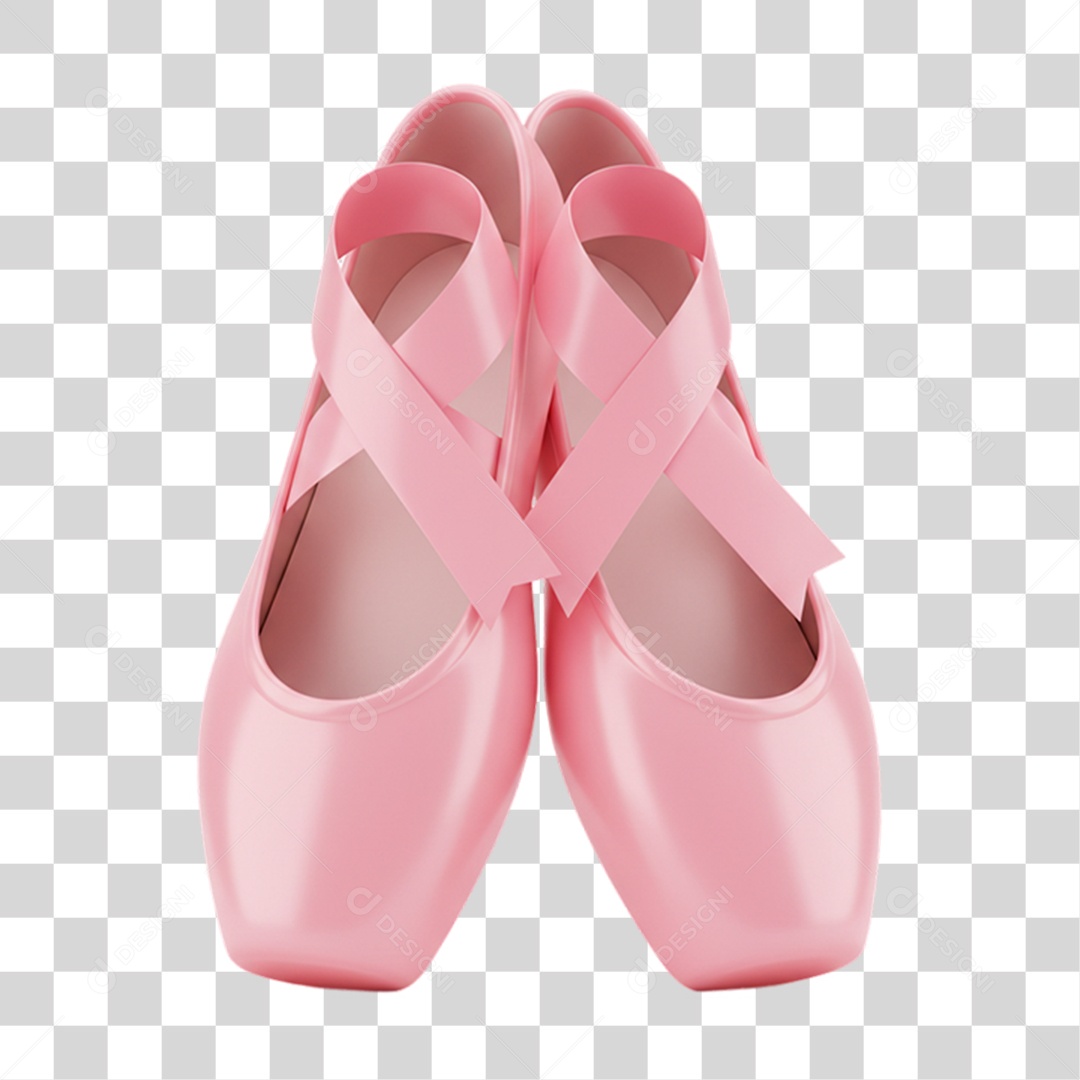 Elemento 3D Outubro Rosa Campanha Luta Contra o Câncer de Mama PNG Transparente