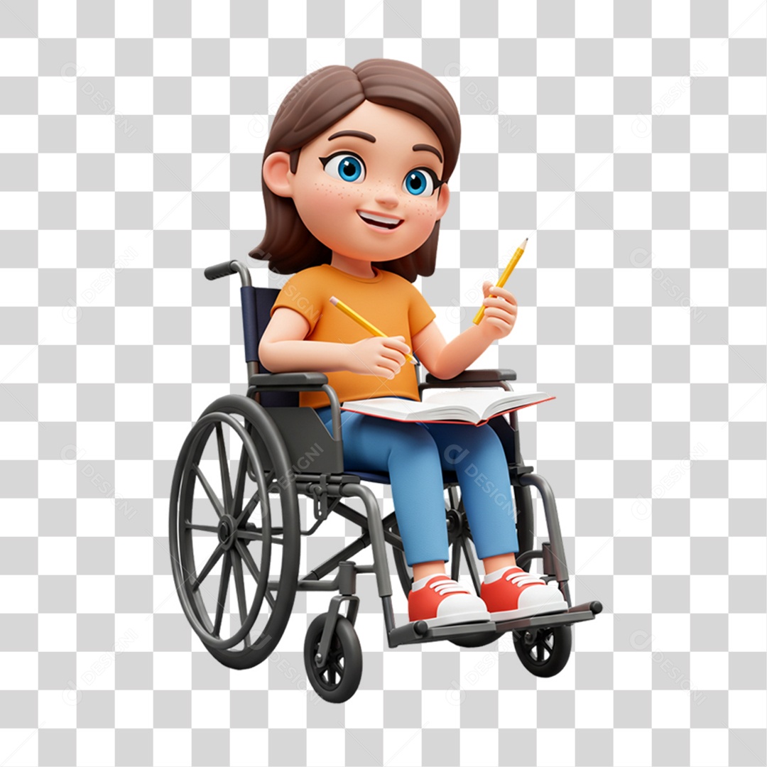 Personagem Criança com Deficiências Doenças PNG Transparente