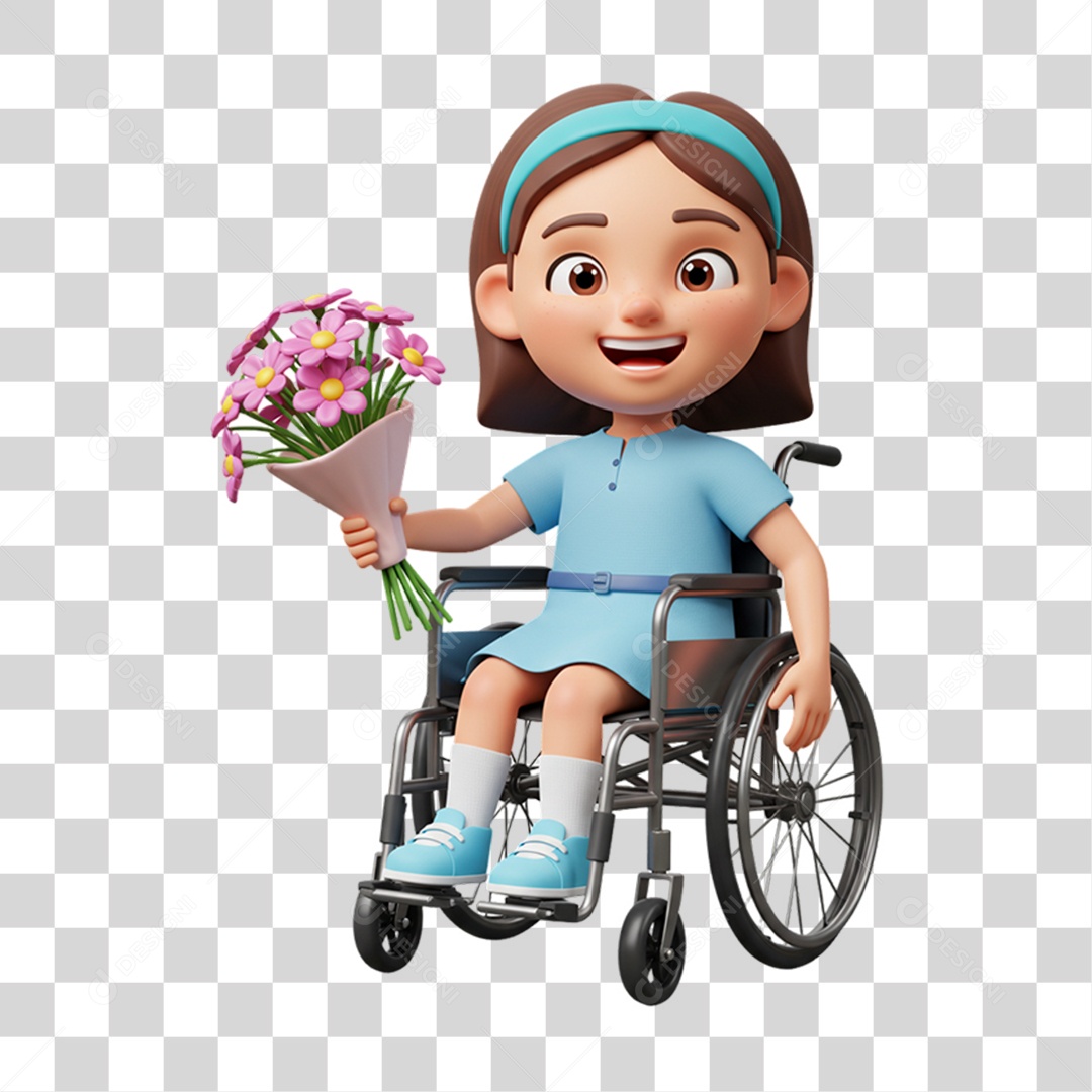 Personagem Criança com Deficiências Doenças PNG Transparente