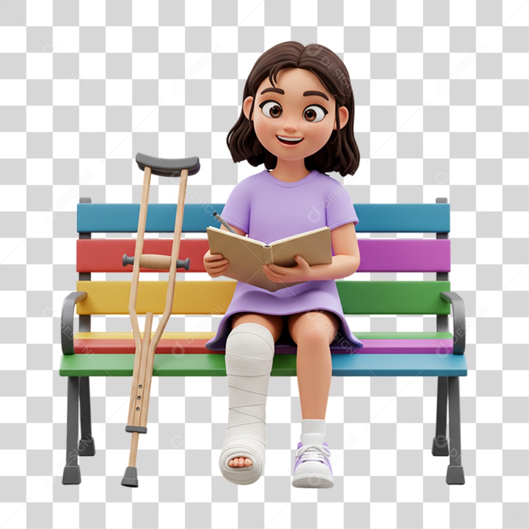 Personagem Criança com Deficiências Doenças PNG Transparente