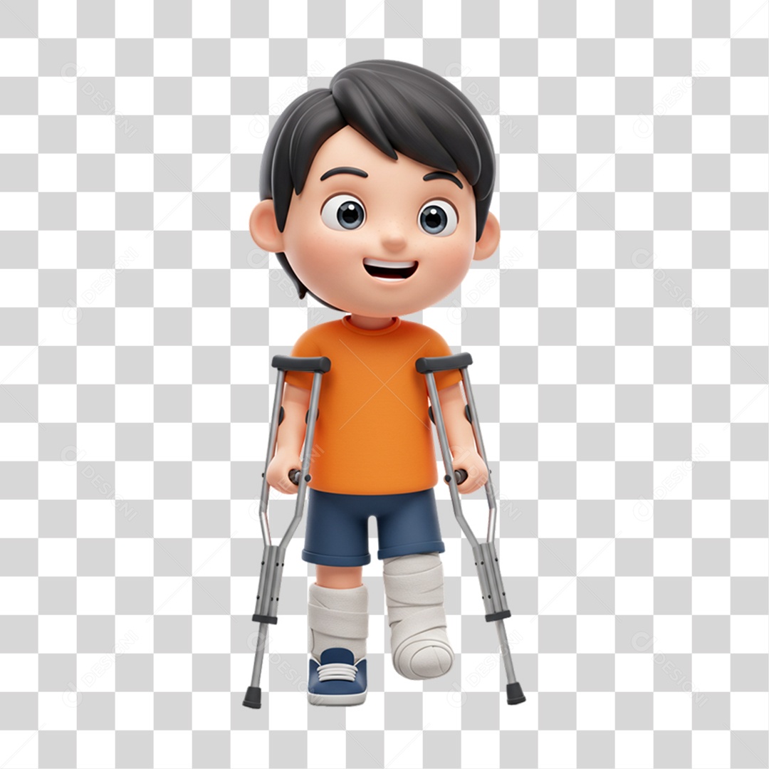 Personagem Criança com Deficiências Doenças PNG Transparente