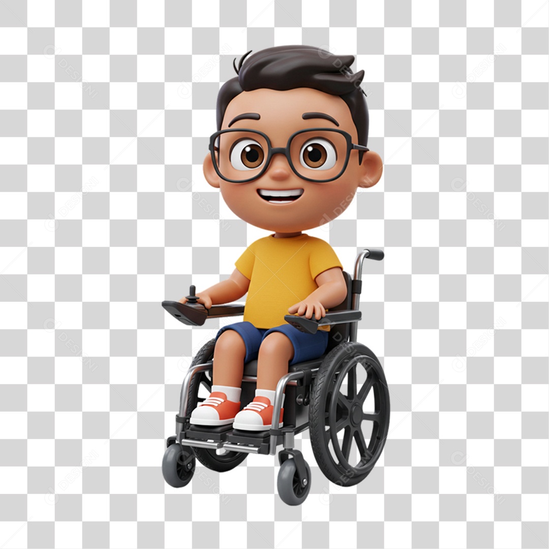 Personagem Criança com Deficiências Doenças PNG Transparente