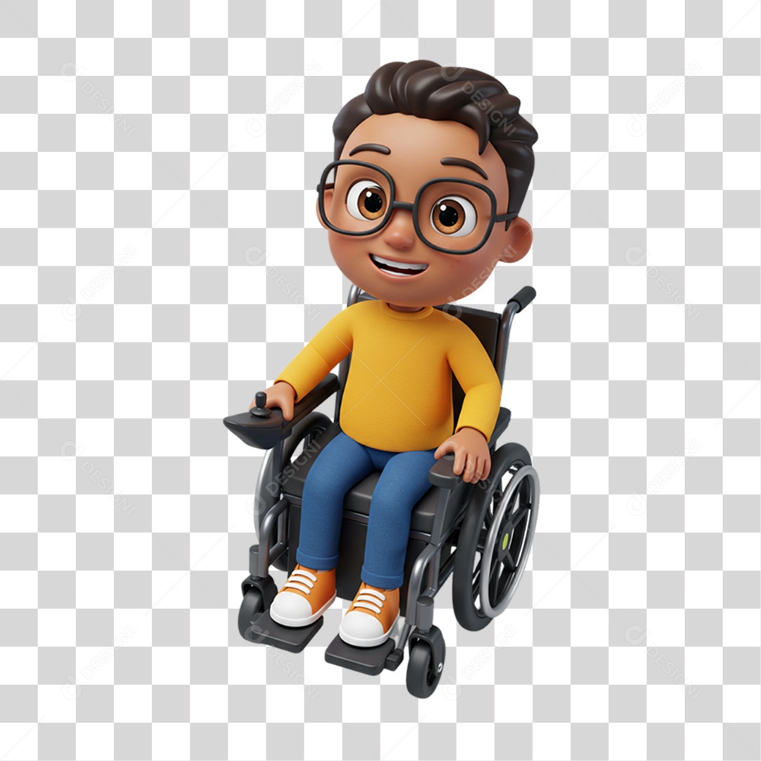 Personagem Criança com Deficiências Doenças PNG Transparente