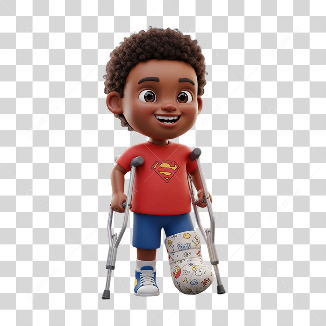 Personagem Criança com Deficiências Doenças PNG Transparente