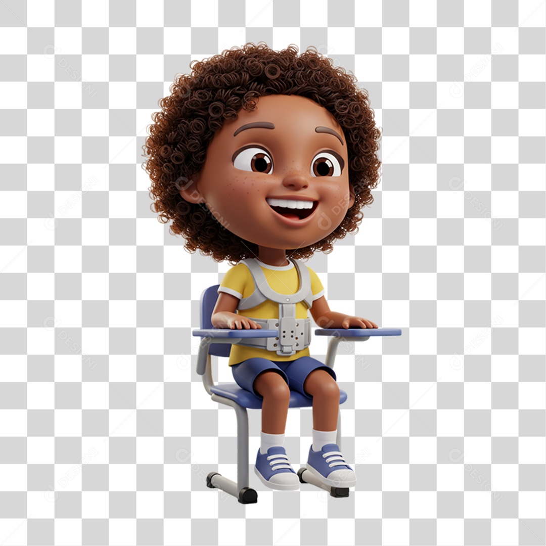 Personagem Criança com Deficiências Doenças PNG Transparente