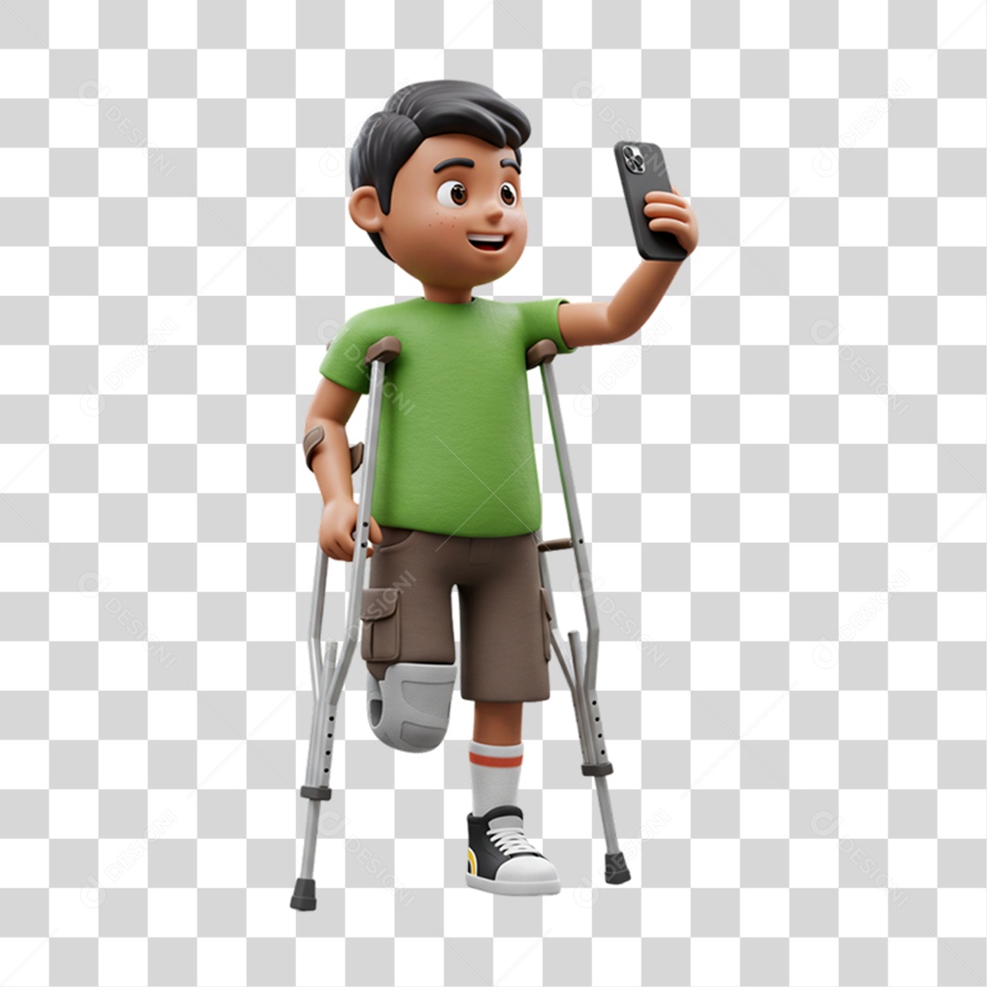 Personagem Criança com Deficiências Doenças PNG Transparente