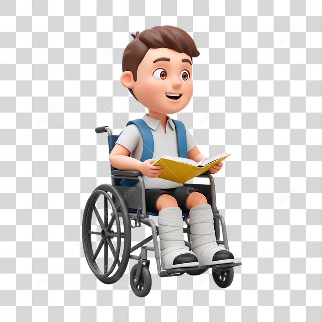 Personagem Criança com Deficiências Doenças PNG Transparente