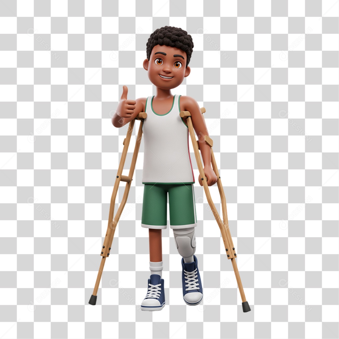 Personagem Criança com Deficiências Doenças PNG Transparente