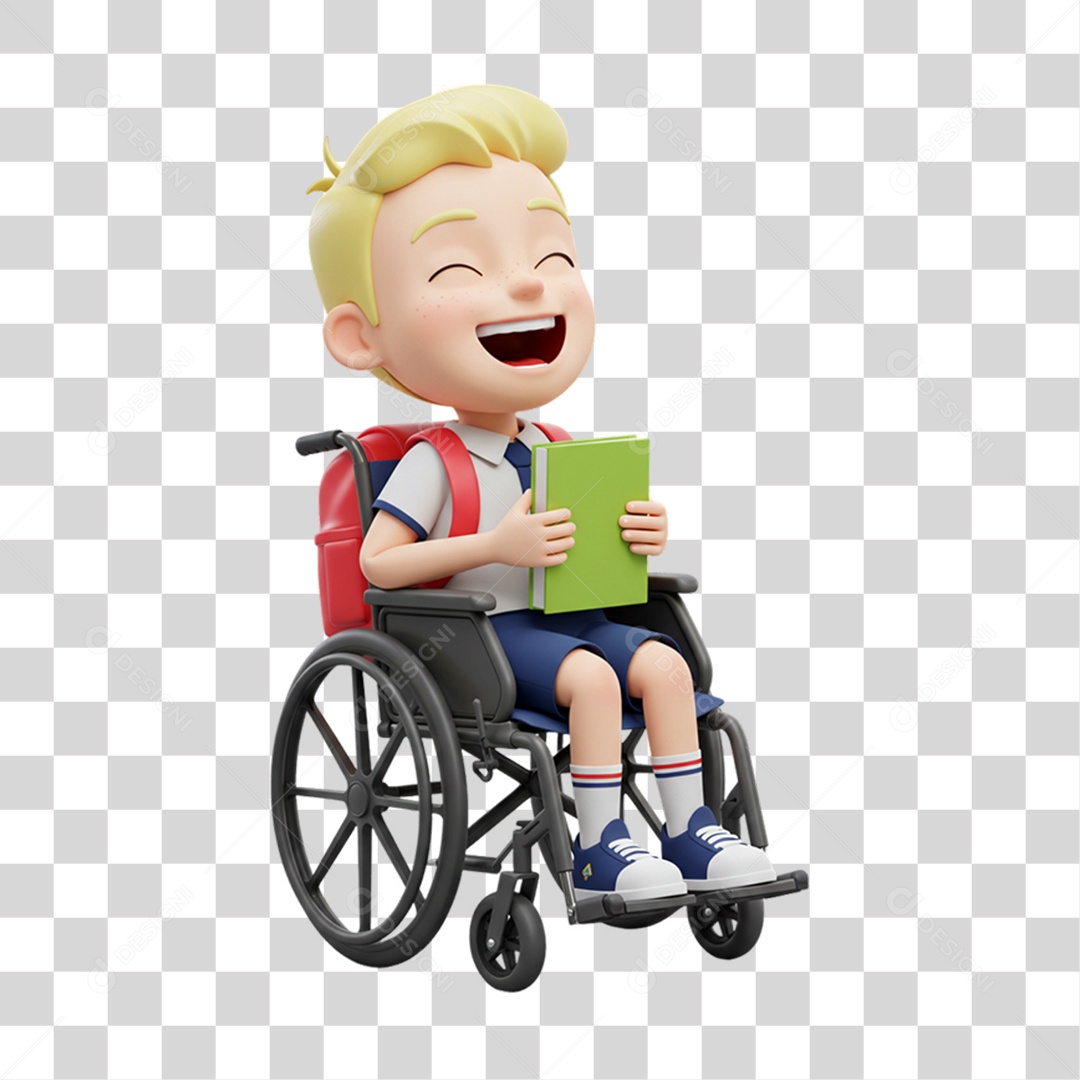 Personagem Criança com Deficiências Doenças PNG Transparente