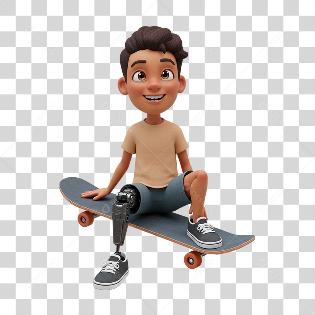 Personagem Criança com Deficiências Doenças PNG Transparente