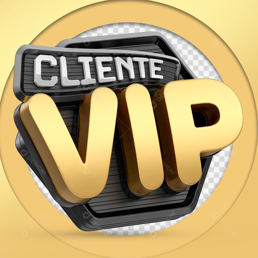 Cliente Vip Selo 3D para Composição PSD