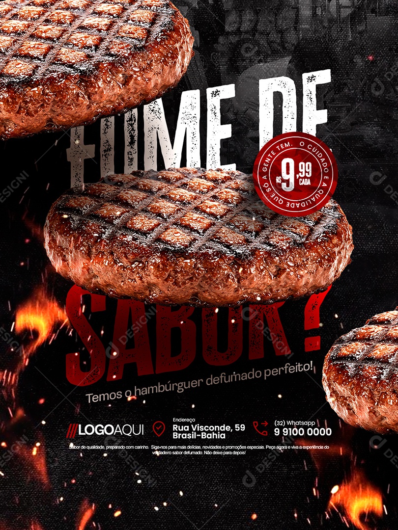 Açougue Fome de Sabor Social Media PSD Editável