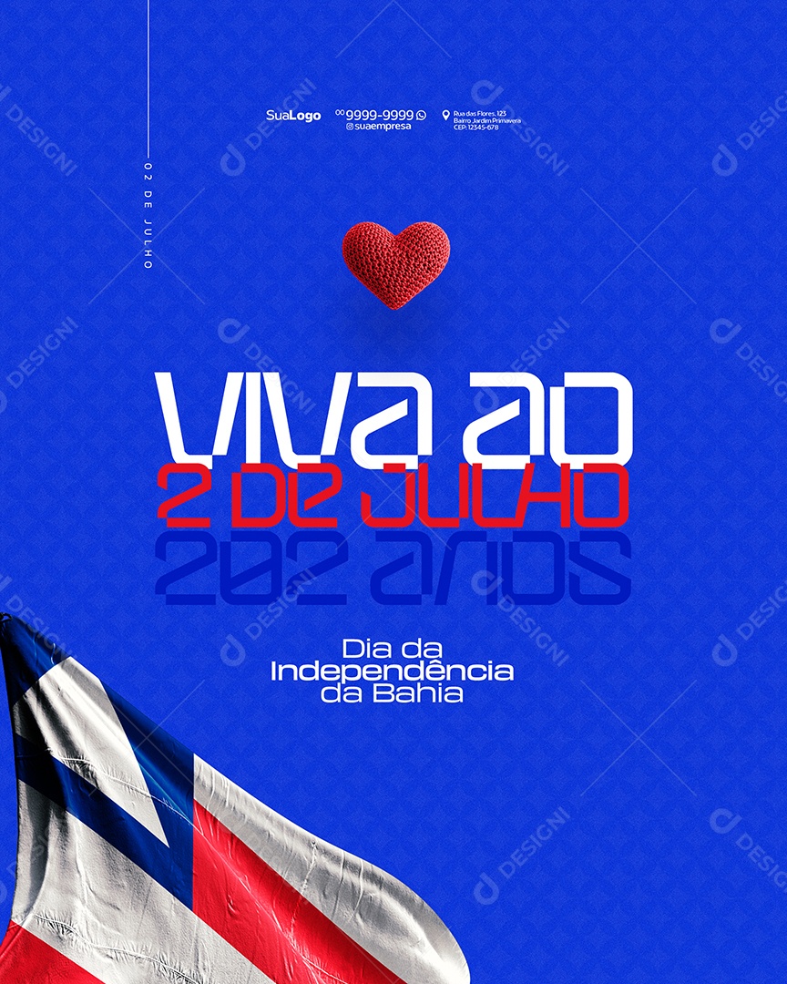 Comunicado Independência da Bahia Viva ao 2 de Julho Social Media PSD Editável