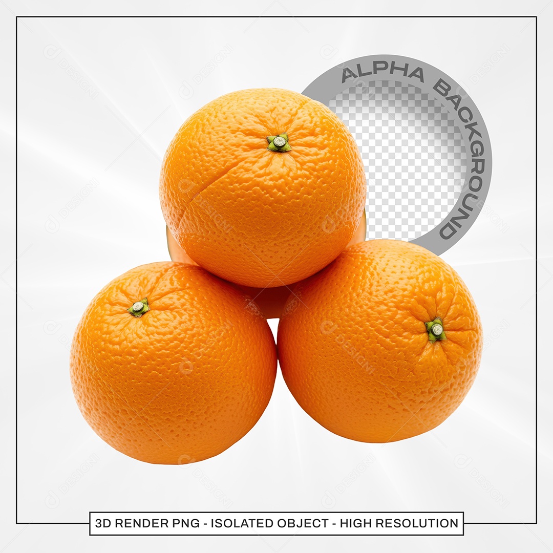 Laranjas Frutas Elemento 3D Para Compisição PSD