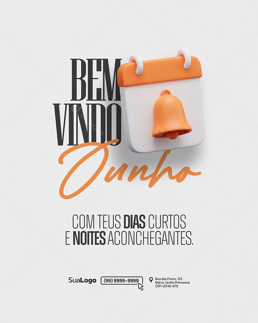 Bem Vindo Junho Social Media PSD Editável