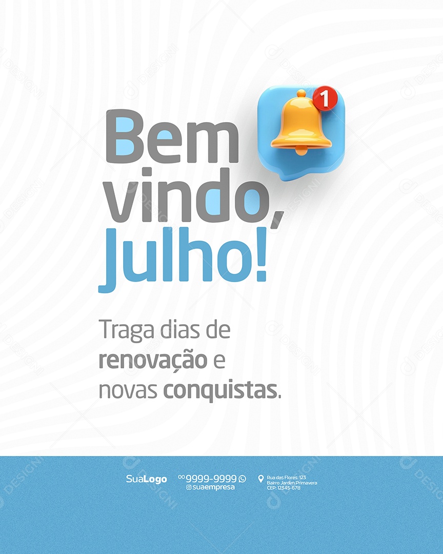 Bem Vindo Junho Social Media PSD Editável