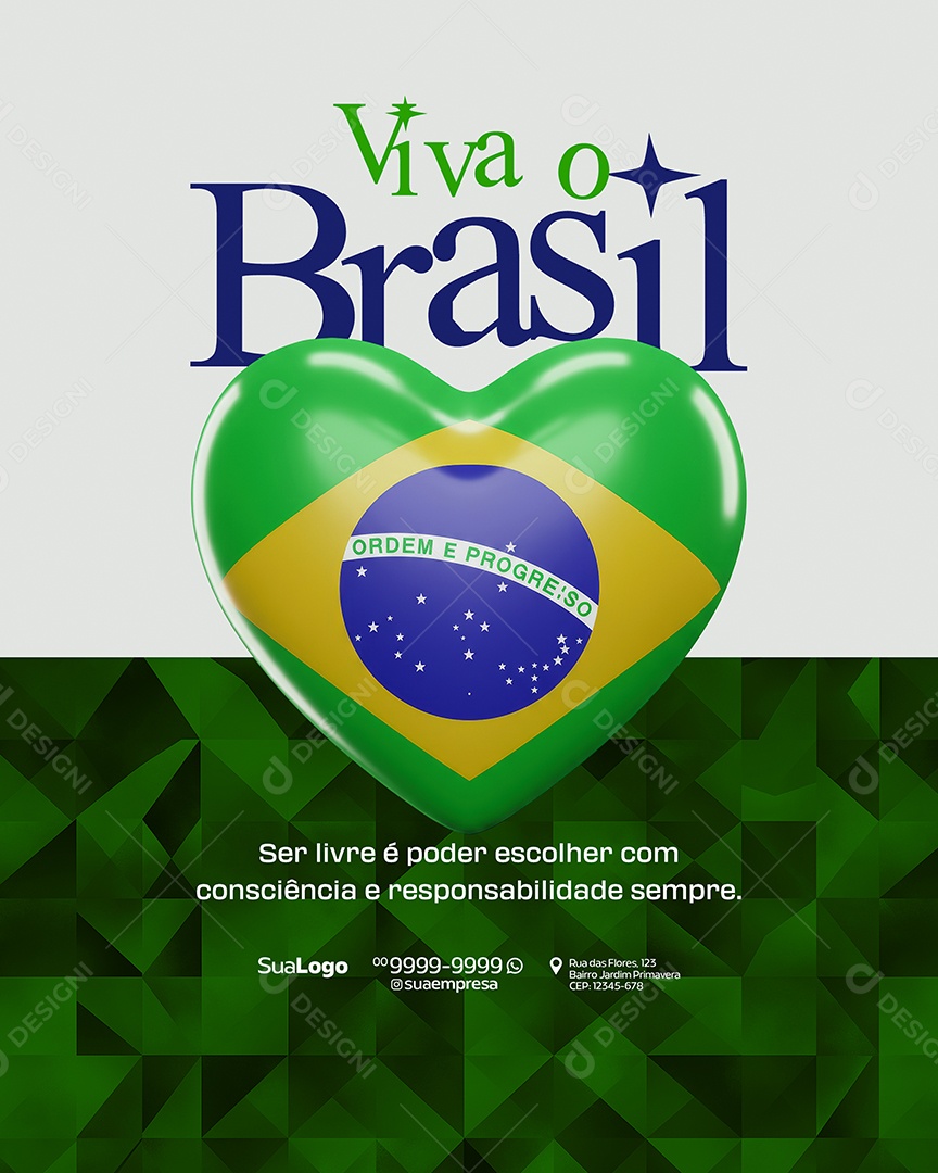 Viva O Brasil Social Media PSD Editável