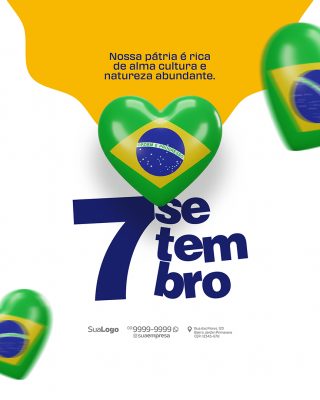 Dia da Independência do Brasil 07 de Setembro Social Media PSD Editável