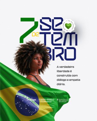 Dia da Independência do Brasil 07 de Setembro Social Media PSD Editável