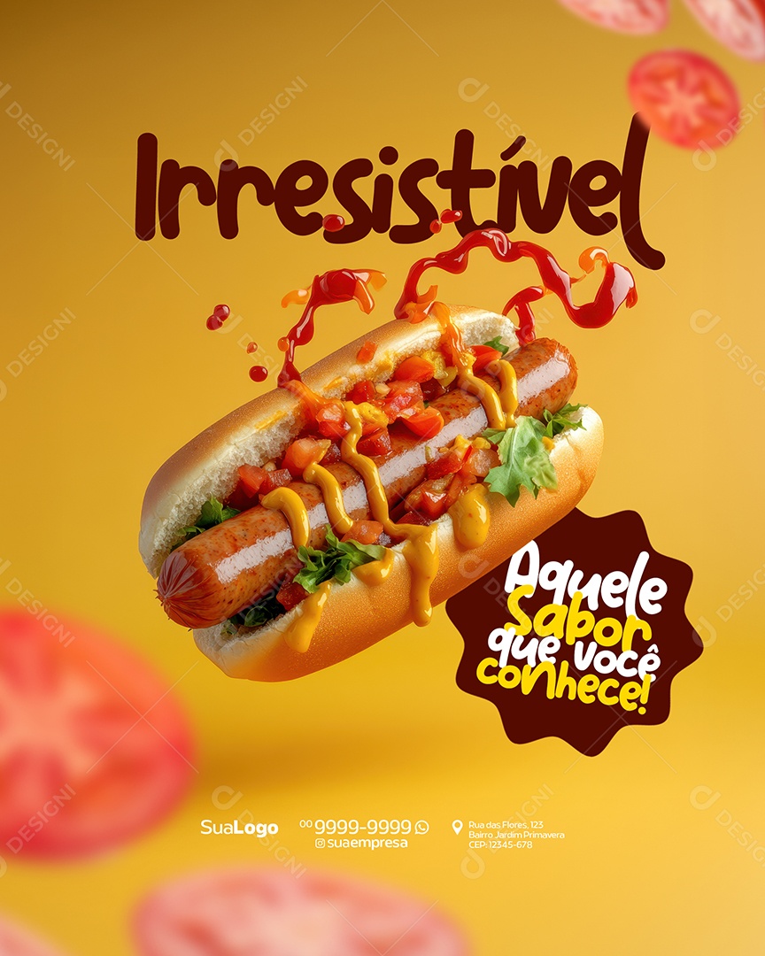 Hot Dog Aquele Sabor Que Você Conhece Social Media PSD Editável