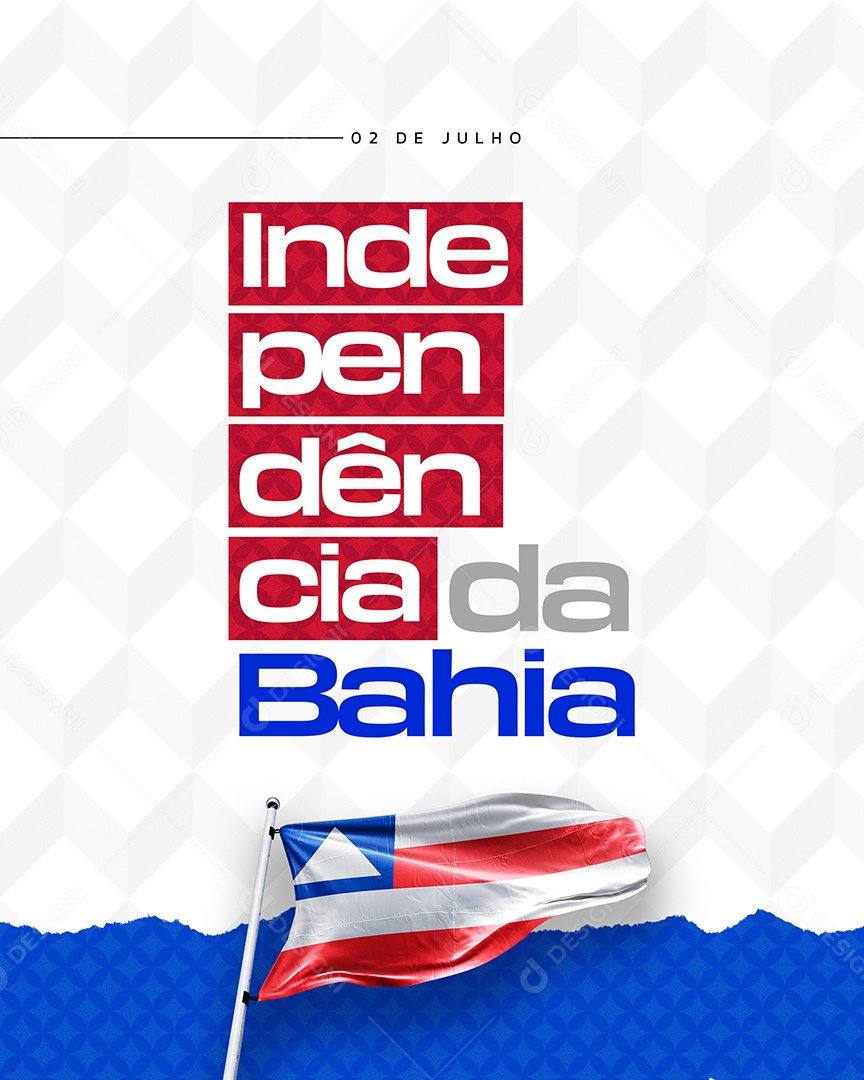 Dia da Independência da Bahia 02 de Julho Social Media PSD Editável