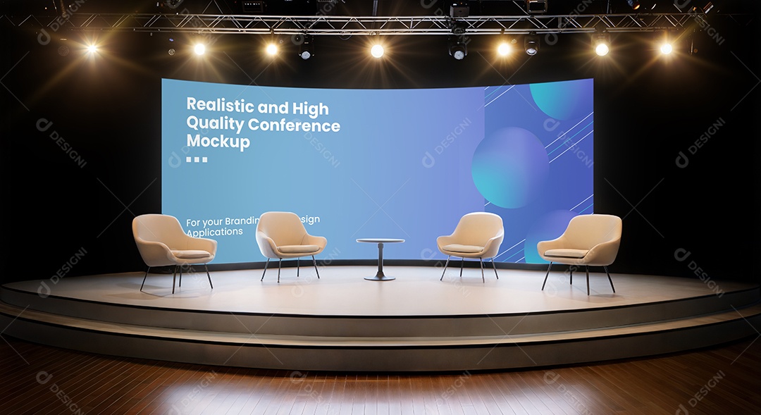 Sala de Conferência Mockup PSD Editável